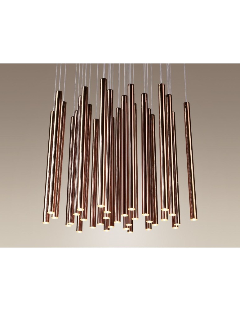 Lampy wiszące sople - Maxlight Lampa Wisząca Organic 33X1 Miedź Ściemnialna P0174D - produkt kolory-swiatla.pl 4