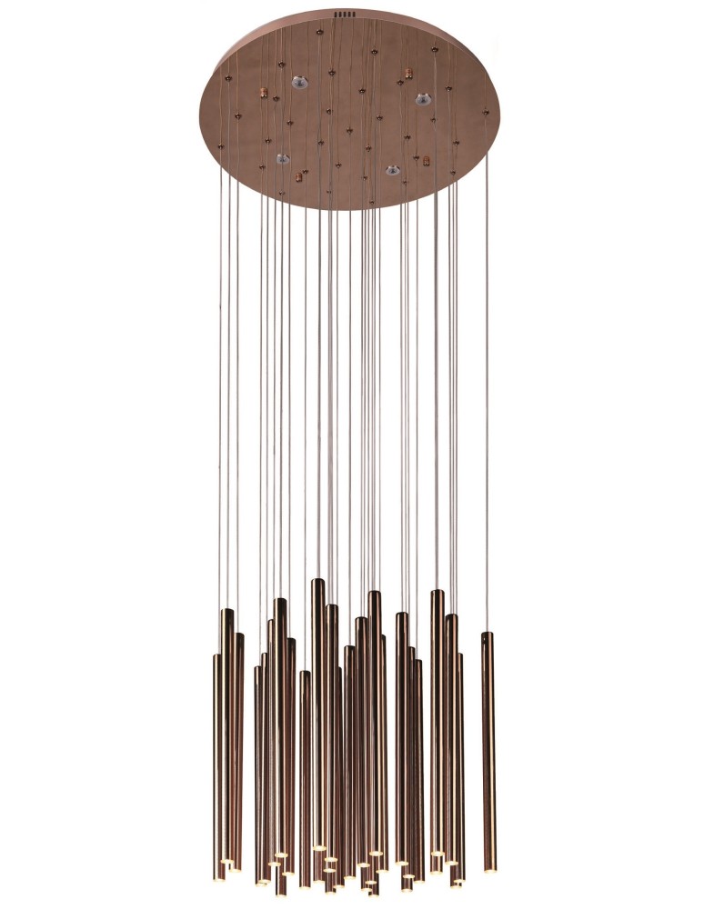 Lampy wiszące sople - Maxlight Lampa Wisząca Organic 33X1 Miedź Ściemnialna P0174D - produkt kolory-swiatla.pl 1