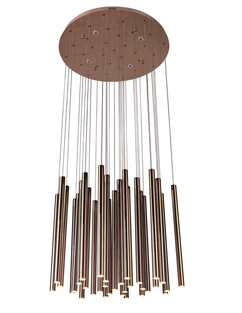 Lampy wiszące sople - Maxlight Lampa Wisząca Organic 33X1 Miedź Ściemnialna P0174D - produkt kolory-swiatla.pl 5