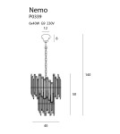 Lampy wiszące glamour - Maxlight Lampa Wisząca Nemo P0339 - produkt 3