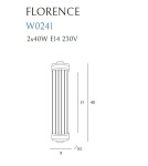 Kinkiety glamour - Maxlight Kinkiet Florence Chrom W0241 - product 3