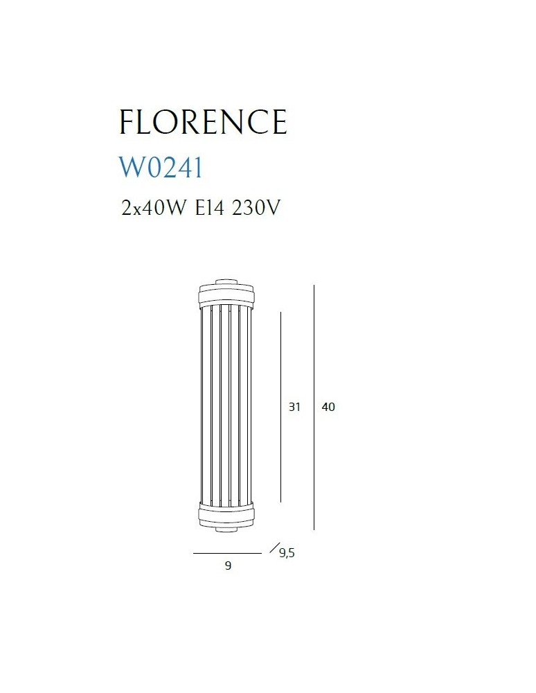 Kinkiety glamour - Maxlight Kinkiet Florence Chrom W0241 - product kolory-swiatla.pl 3