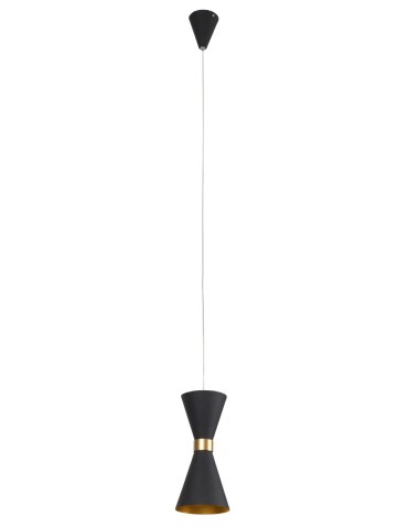 Maxlight Cornet Wisząca LED 5W 300lm 3000K Czarny/złoty P0330