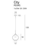 Lampy wiszące - Maxlight City wisząca 1 L P0345 - product 3