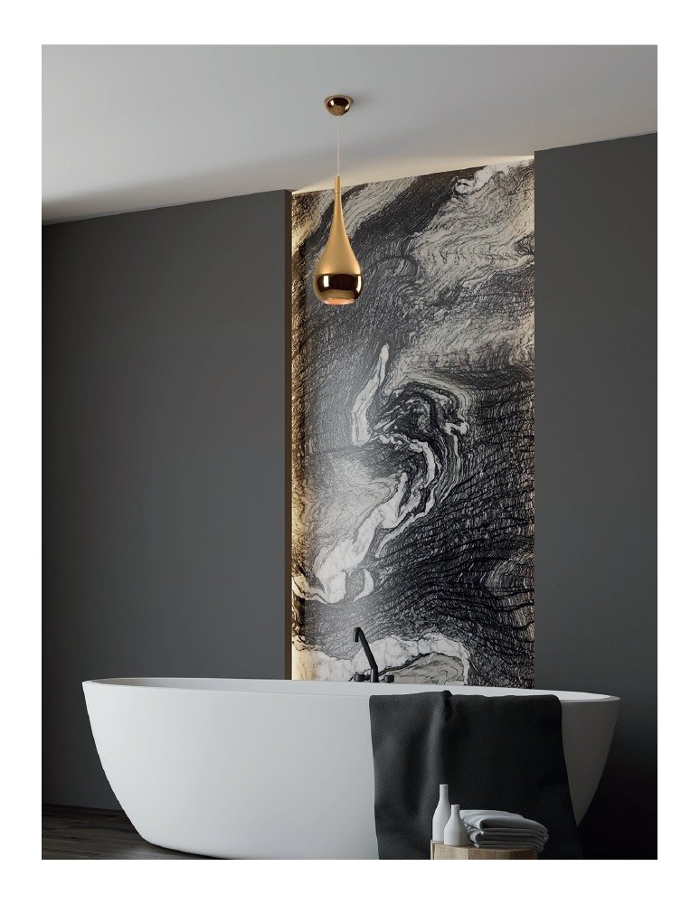 Lampy wiszące - Maxlight Drop Wisząca Złota 20cm 1xE27 P0308 - produkt kolory-swiatla.pl 2