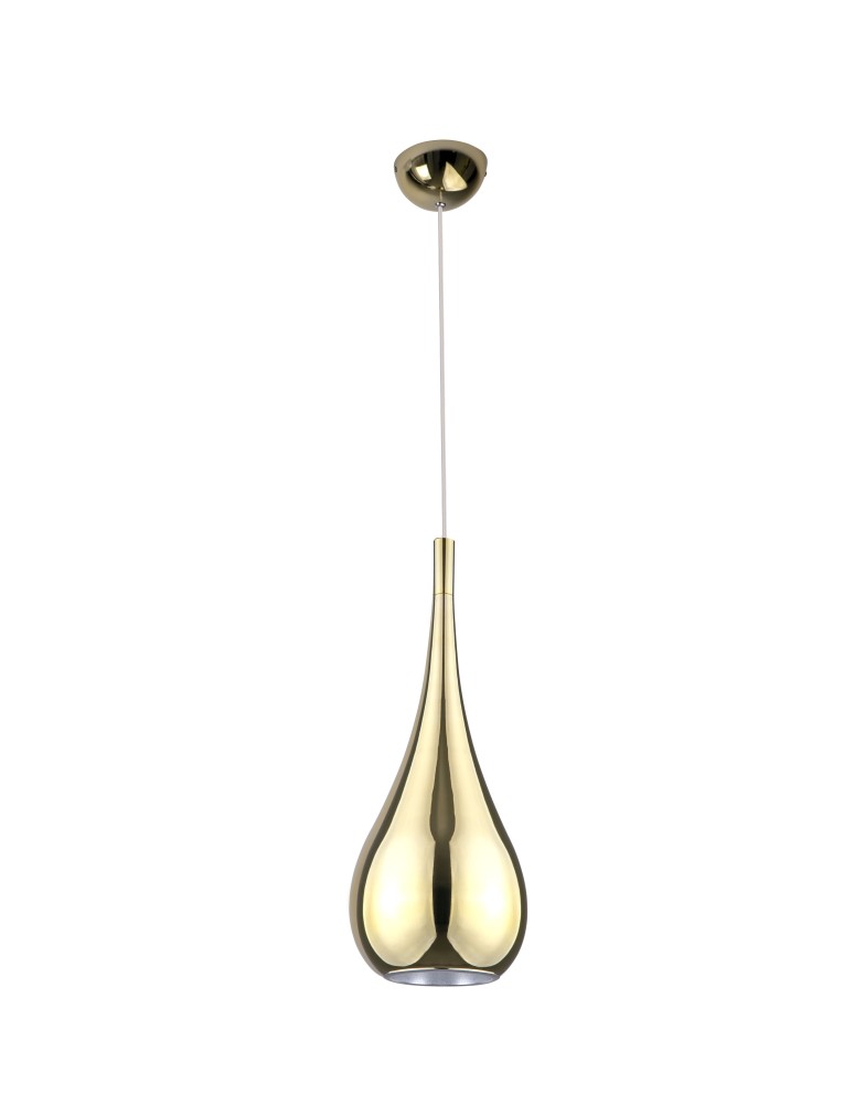 Lampy wiszące - Maxlight Drop Wisząca Złota 20cm 1xE27 P0308 - produkt kolory-swiatla.pl 1