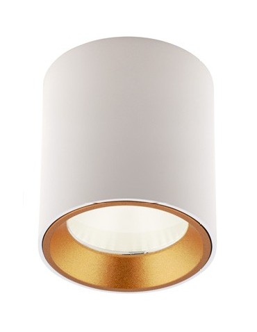 Maxlight Lampa Sufitowa Tub Okrągły Biały+ Pierścień Ozdobny Biały RC0155/C0156 White C0155 - produkt 2