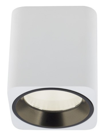 Maxlight Lampa Sufitowa Tub Kwadrat Biały+ Pierścień Ozdobny Biały RC0155/C0156 White C0156 - produkt 2
