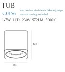 Oprawy sufitowe LEDowe - Maxlight Lampa Sufitowa Tub Kwadrat Biały+ Pierścień Ozdobny Biały RC0155/C0156 White C0156 - product 3