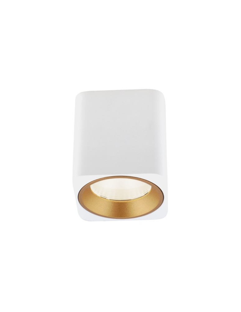 Maxlight Lampa Sufitowa Tub Kwadrat Biały+ Pierścień Ozdobny Biały RC0155/C0156 White C0156