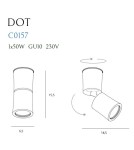 Reflektory sufitowe - Maxlight Dot 6,5cm 1xGU10 Czarny C0157 - produkt 4