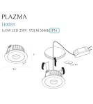 Lampy podtynkowe hermetyczne - Maxlight Oprawa Wpustowa Plazma Biała IP54 H0089 - produkt 3