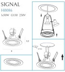 Lampy podtynkowe okrągłe - Maxlight Oprawa Podtynkowa Signal I Czarna H0086 - produkt 4
