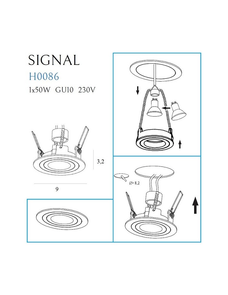 Maxlight Oprawa Podtynkowa Signal I Czarna H0086