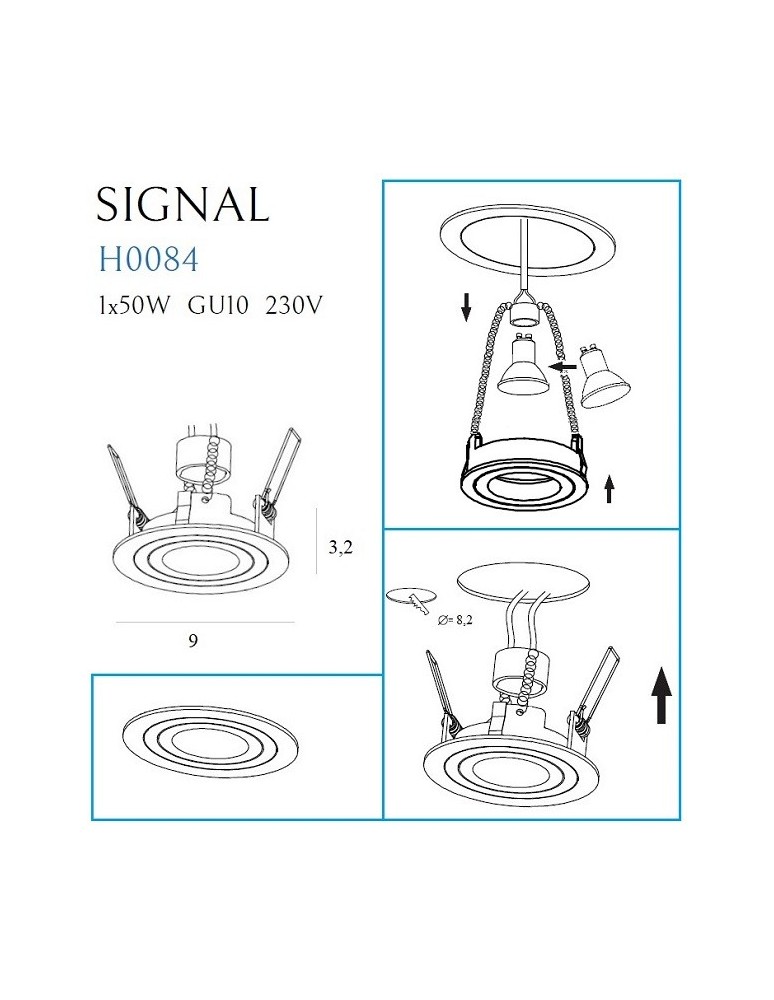 Maxlight Oprawa Podtynkowa Signal I Biała H0084