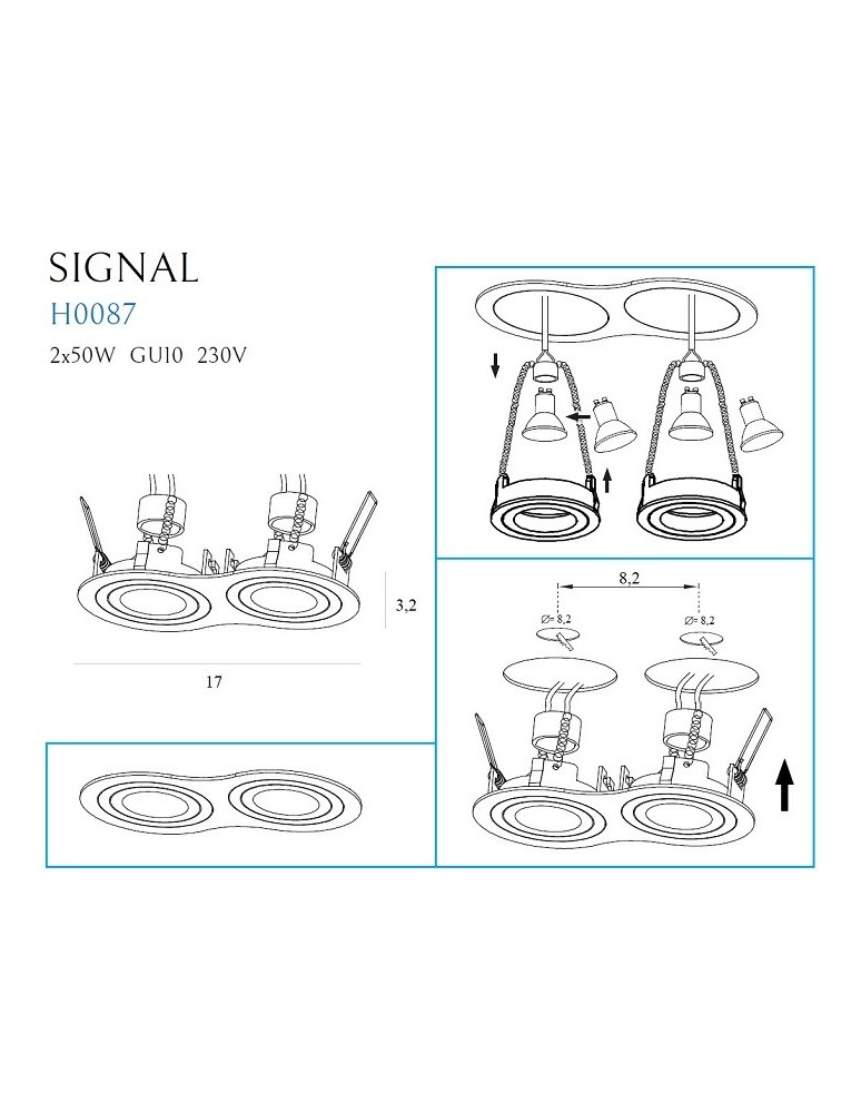 Maxlight Oprawa Podtynkowa Signal II Czarna H0087