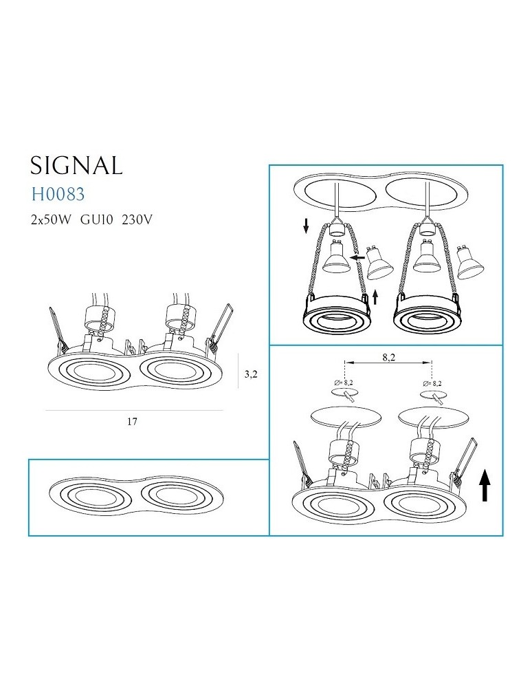 Maxlight Oprawa Podtynkowa Signal II Biała H0083