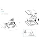 Lampy podtynkowe kwadratowe - Maxlight Oprawa Podtynkowa Hit I Czarna H0090 - produkt 3