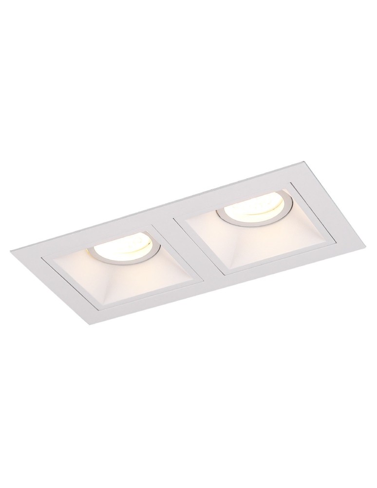 Lampy podtynkowe kwadratowe - Maxlight Oprawa Podtynkowa Hit II Biała H0081 - produkt kolory-swiatla.pl 1