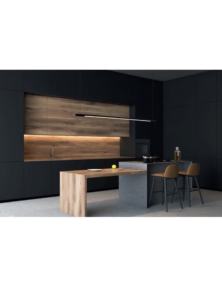 Lampy wiszące nad wyspę - Maxlight Lampa Wisząca Organic Horizon 150cm Czarna P0358 - produkt kolory-swiatla.pl 2