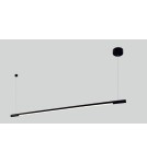 Lampy wiszące nad wyspę - Maxlight Lampa Wisząca Organic Horizon 150cm Czarna P0358 - produkt 3