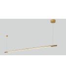 Lampy wiszące nad wyspę - Maxlight Lampa Wisząca Organic Horizon 150cm Złota P0360 - produkt 3
