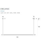 Lampy wiszące nad wyspę - Maxlight Lampa Wisząca Organic Horizon 150cm Złota P0360 - produkt 4