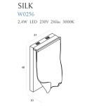 Kinkiety nowoczesne - Maxlight Kinkiet Silk W0256 - produkt 4