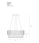 Lampy wiszące glamour - Maxlight Lampa Wisząca Trend 45Cm P0368 - produkt 4
