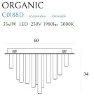Lampy sufitowe nowoczesne - Maxlight Plafon Organic 33X1 Złoty Ściemnialny C0188D - produkt 4