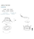 Lampy podtynkowe okrągłe - Maxlight Oprawa Wpustowa Max Arya Tilted White 8W Ściemnialna H0098 - product 6
