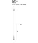Lampy wiszące LED - Maxlight Lampa Wisząca Coffee Black Duża P0373 - produkt 4