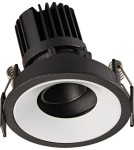 Lampy podtynkowe okrągłe - Maxlight Oprawa Wpustowa Galexo LED 7W Czarna H0107 - product 6