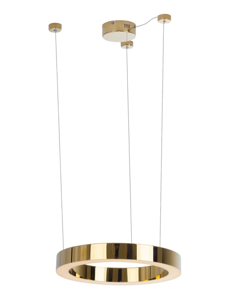 Lampy wiszące okręgi - Maxlight Lampa Wisząca Luxury 40 cm Złota Ściemnialna P0377D - produkt kolory-swiatla.pl 1