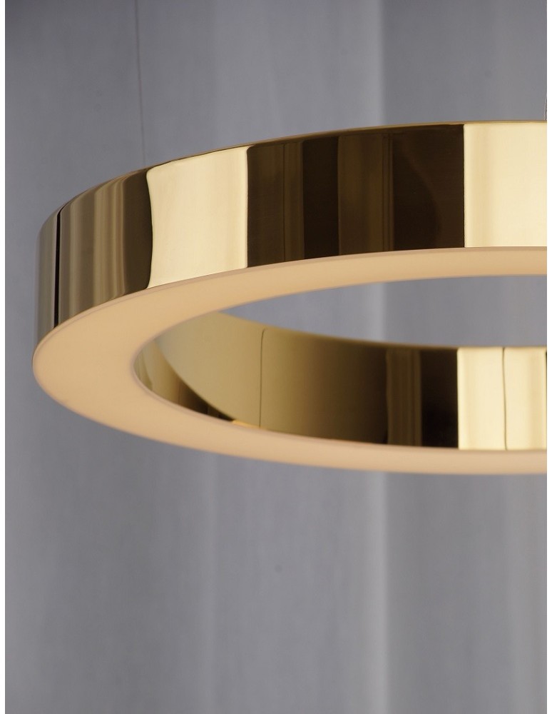 Maxlight Lampa Wisząca Luxury 40 cm Złota Ściemnialna P0377D