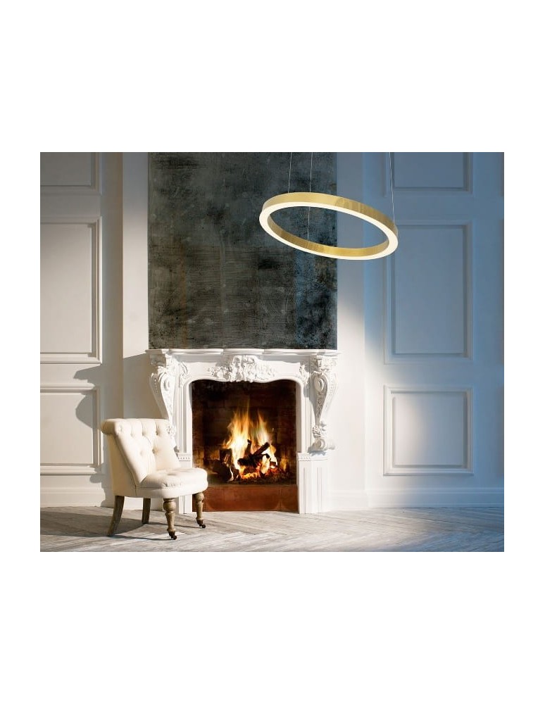Maxlight Lampa Wisząca Luxury 40 cm Złota Ściemnialna P0377D