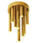 Lampy sufitowe nowoczesne - Maxlight Plafon Organic Złoty Mały Ściemnialny C0197D - produkt 1