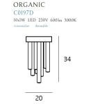 Lampy sufitowe nowoczesne - Maxlight Plafon Organic Złoty Mały Ściemnialny C0197D - produkt 3