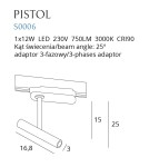 Lampy do szynoprzewodów 3 fazowych - Maxlight Lampa Do Szynoprzewodu Pistol Czarny 12W LED S0006 - produkt 3