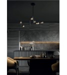 Lampy wiszące LED - Maxlight Lampa Wisząca Puma LED 6X 7W Czarny/Złoty P0405 - product 2