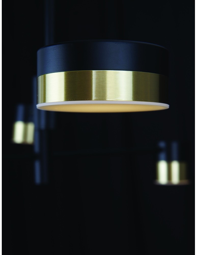 Maxlight Lampa Wisząca Puma LED 6X 7W Czarny/Złoty P0405