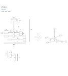 Lampy wiszące LED - Maxlight Lampa Wisząca Puma LED 6X 7W Czarny/Złoty P0405 - product 5