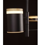 Lampy wiszące LED - Maxlight Lampa Wisząca Puma LED 4X 7W Czarny/Drewno P0406 - product 2