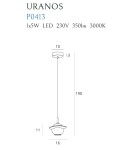 Lampy wiszące LED - Maxlight Lampa Wisząca Uranos Biały P0413 - product 7