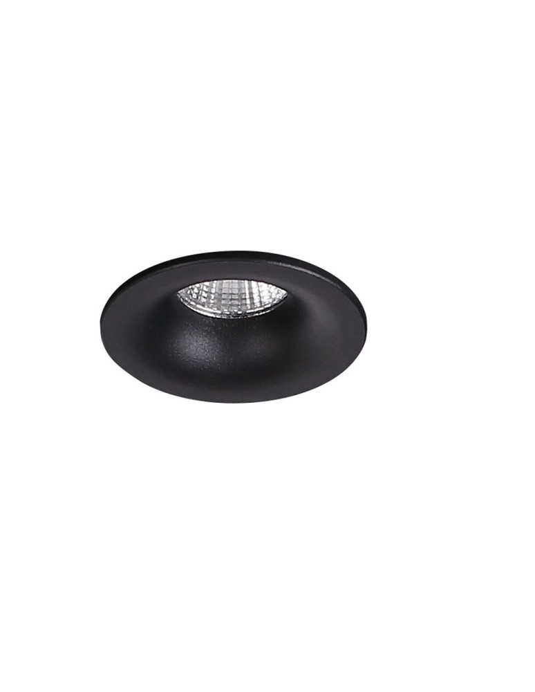 Lampy podtynkowe okrągłe - Maxlight Oprawa Wpustowa Max Yuca Fixed Black 3W H0103 - produkt kolory-swiatla.pl 1