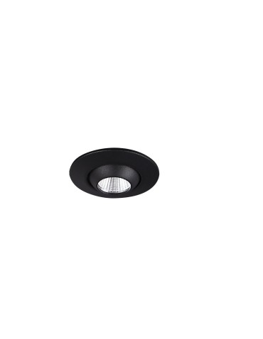 Maxlight Oprawa Wpustowa Max Yuca Round Tilted Black 3W H0105