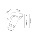 Reflektory sufitowe - Shilo TARUMI 1xGU10 czarny reflektor 7970 - product 2
