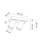 Lampy sufitowe reflektory - Shilo TARUMI 2xGU10 biały reflektor 7973 - product 2