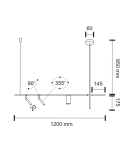 Lampy wiszące - Shilo NAMASU 2xG9 1xGU10 czarny wisząca 7862 - product 2