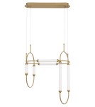 Lampy wiszące designerskie - Luces Exclusivas GOYA Wisząca LED 54W 5546lm 3000K Ściemnialna biały/złoty mosiądz LE41397 - product 1